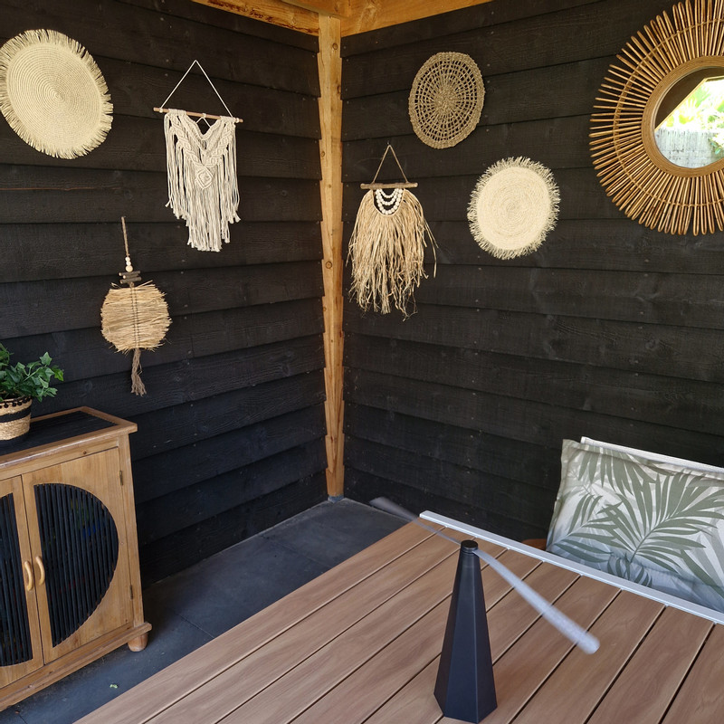 Wandhanger Raffia - 65x28x2.5 cm