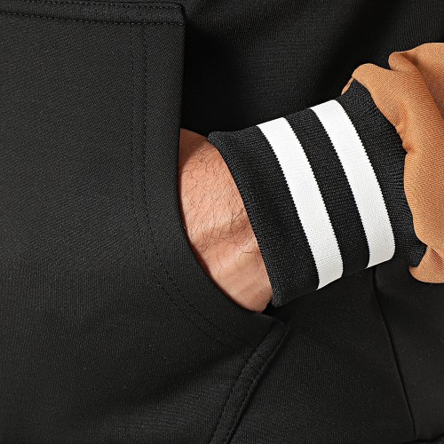 Ensemble Sweat Capuche Et Pantalon Jogging 0138 Noir Camel