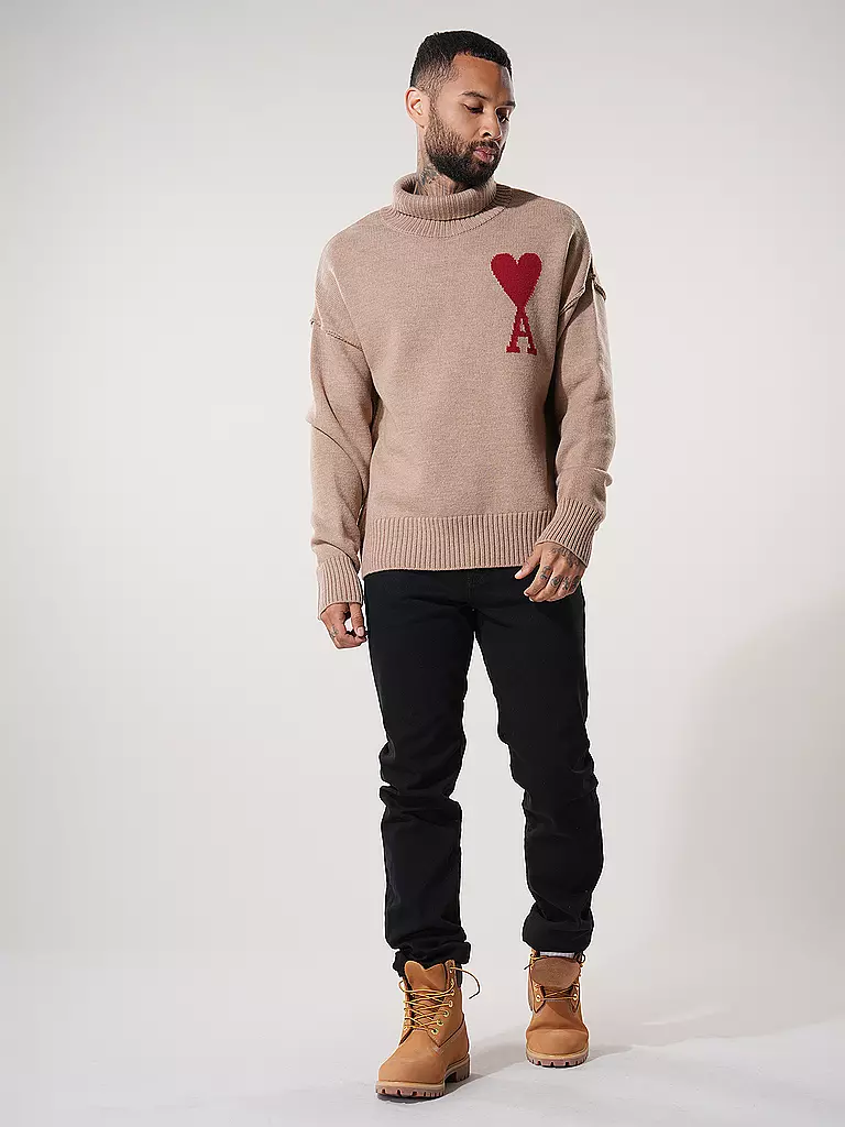 AMI PARIS Rollkragenpullover camel