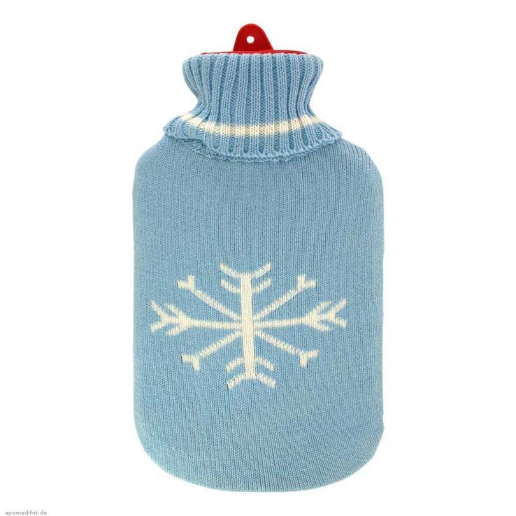 Wärmflasche Gummi 2 l mit Rollkragenpullover Bezug, 1 St