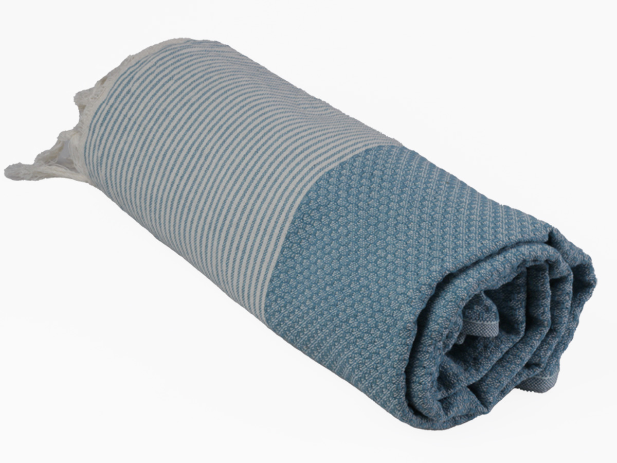 PHLOX 100 x 200 cm hamamdoek - honingraat denim