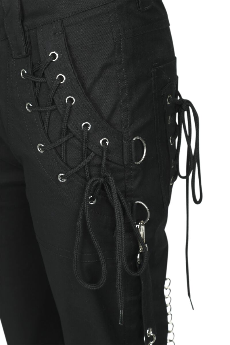 Grace - Pantalon avec crânes & laçages | Gothicana by EMP Pantalon en toile
