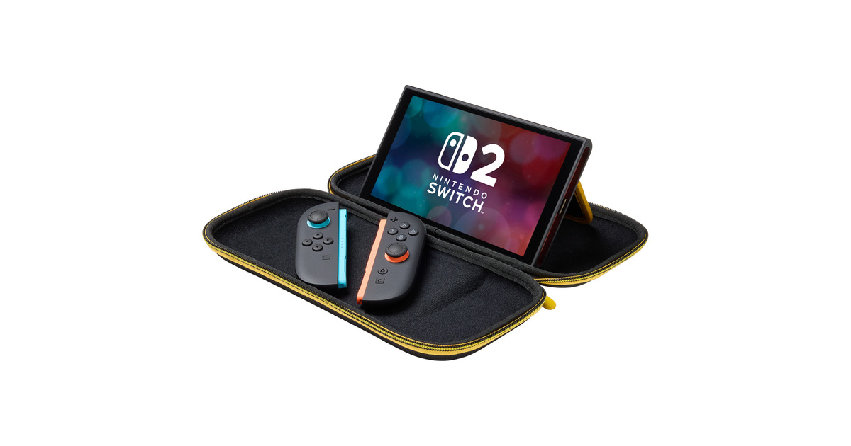 PowerADunne beschermhoes voor Nintendo Switch 2 - Pikachu-storm tas  (Zwart/geel)