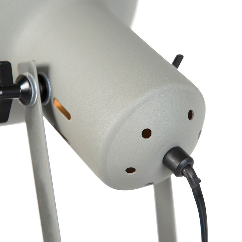 Smart industriële tripod vloerlamp hout met grijs incl. wifi A60 - Laos