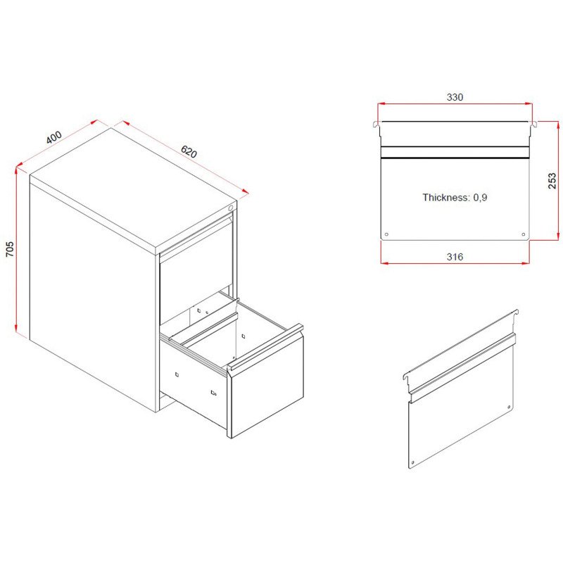 Intercalaire pour classeur monobloc Pro G