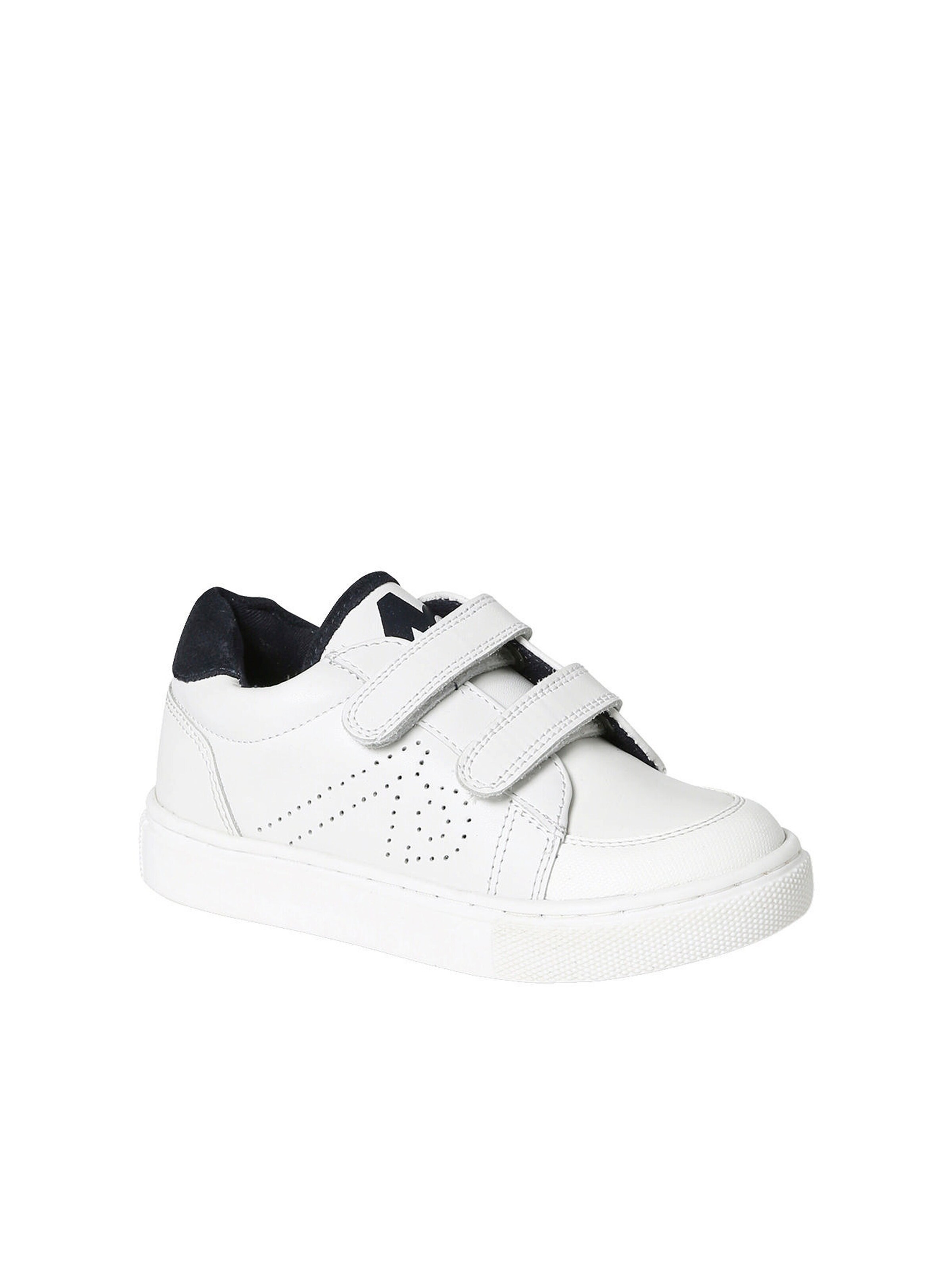 Vertbaudet Kinder Sneakers mit Klettverschluss weiß/marine