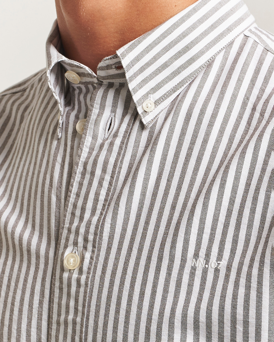 NN07 Colby Oxford Shirt Brown/White