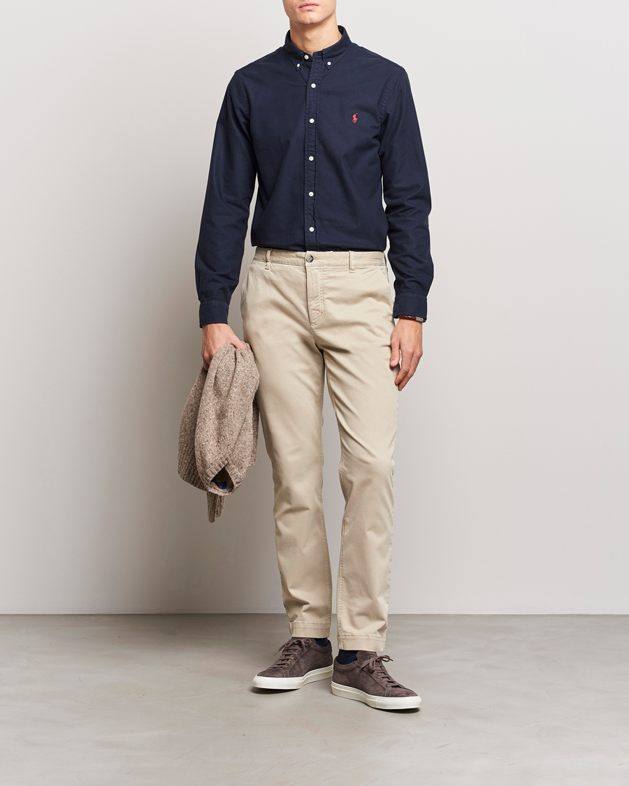 Polo Ralph Lauren Slim Fit Garment Dyed Oxford Shirt Navy
