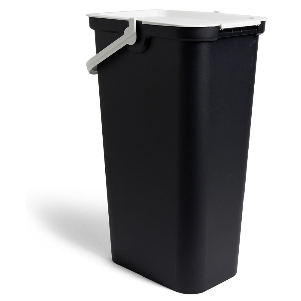 Conteneur à croquettes 40L motif chien et biscuits plastique noir