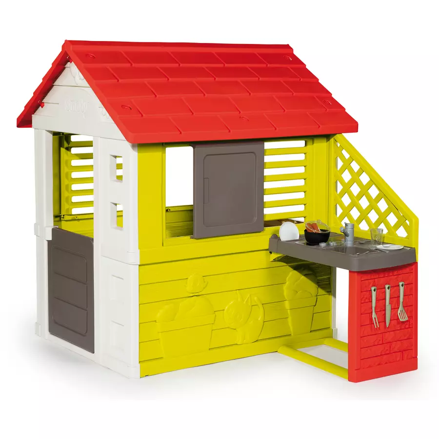 Smoby Naturhaus mit Sommerküche