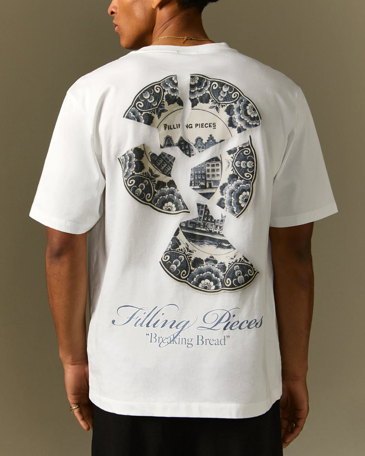 T-shirt Broken Plate White