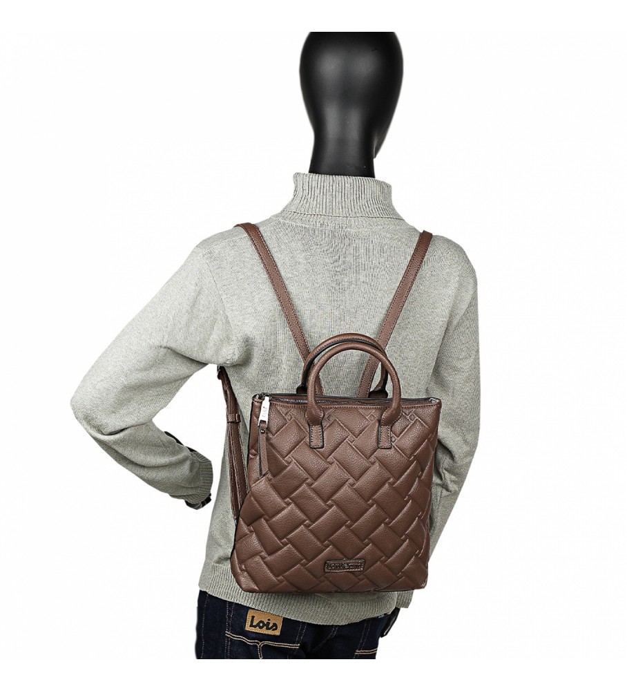 Mochila multifuncional Lois Pocket LOIS 316899 marrom escuro