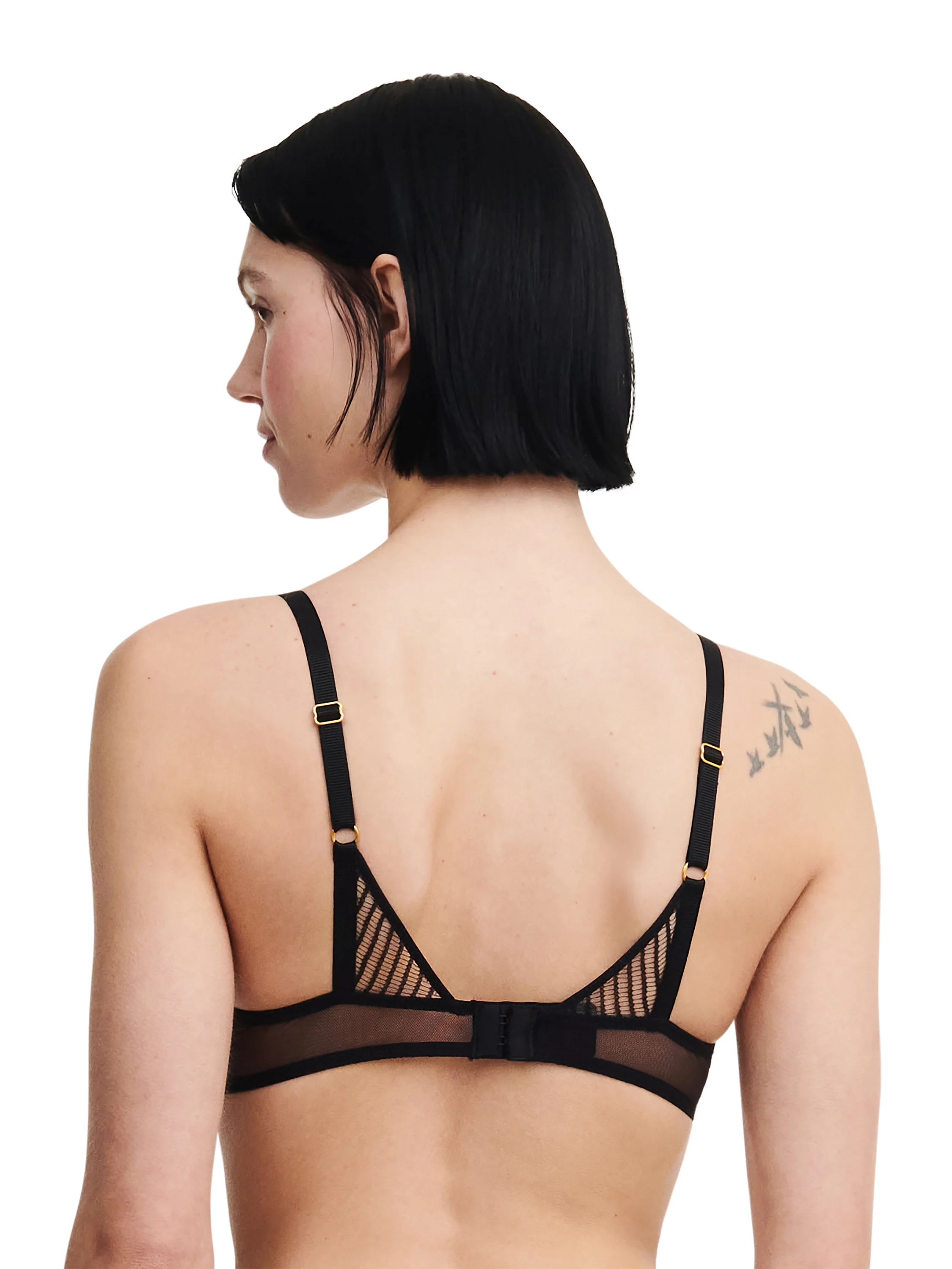 TXTURE - Soutien-gorge corbeille avec dentelle de leavers | Noir