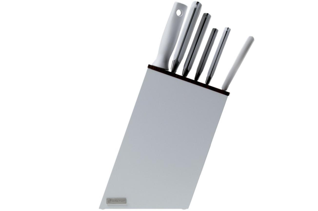 Wüsthof Classic White 6-delige messenset versie santoku inclusief blok, 1090270601