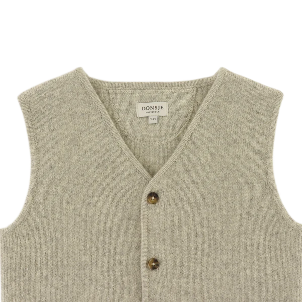 Maurtis Merino Wool Gilet | Light Grey Melange