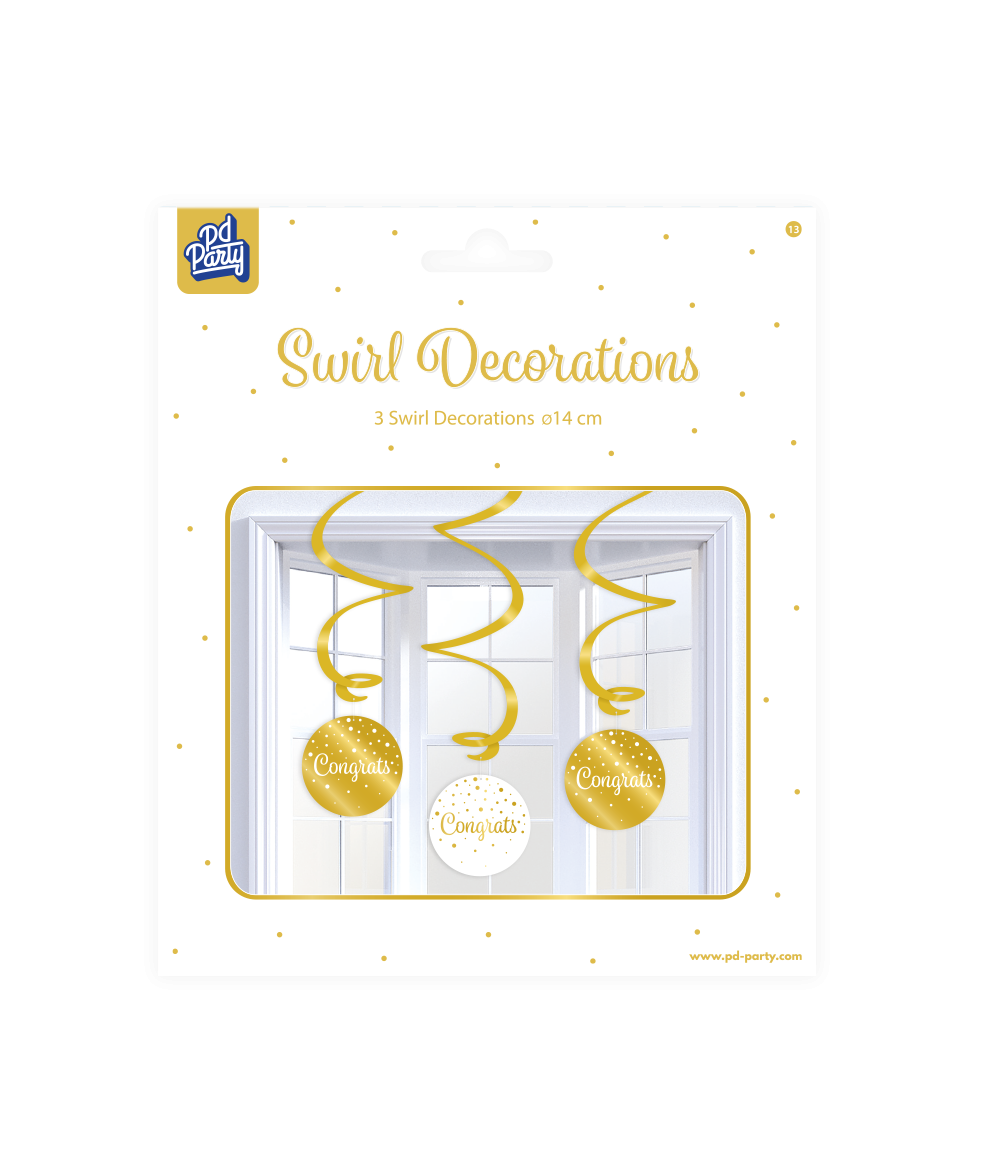 Gouden Hangdecoratie Congrats 17cm