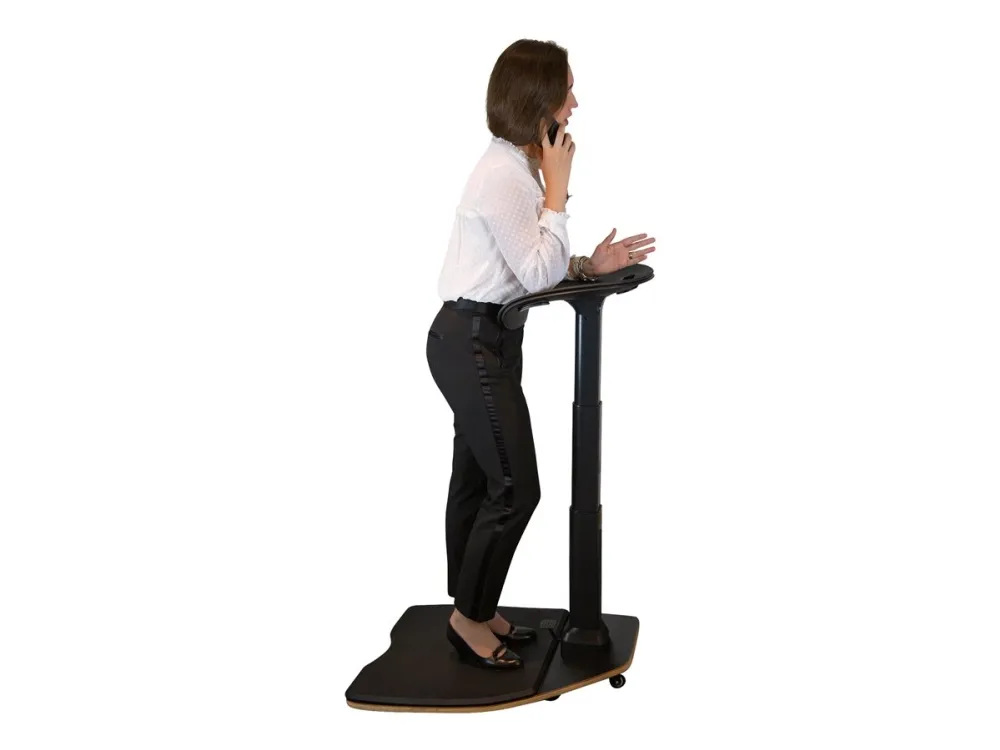 DELTACO Office Premium - Læretaburet - ergonomisk - kurvet kant - polyurethanskum - sort