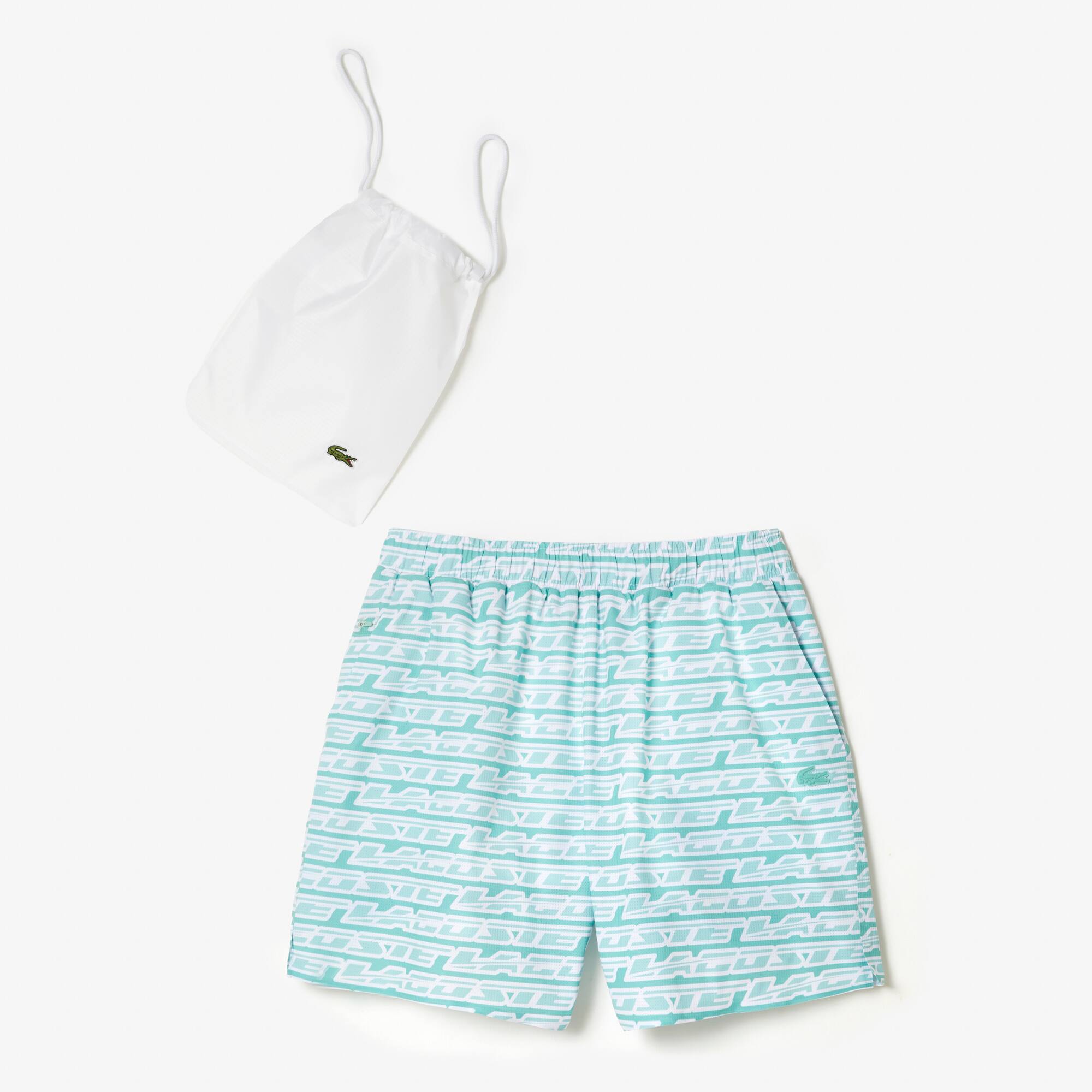 Short de bain homme Lacoste imprimé graphique bicolore Maillots de bain - Vert - Lacoste - Homme