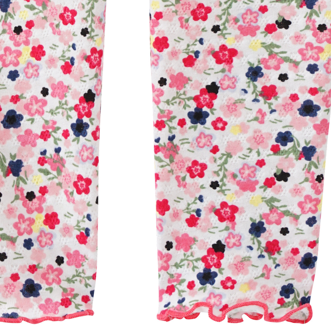 Topomini Baby Leggings aus Bio-Baumwolle weiss / pink / rosa
