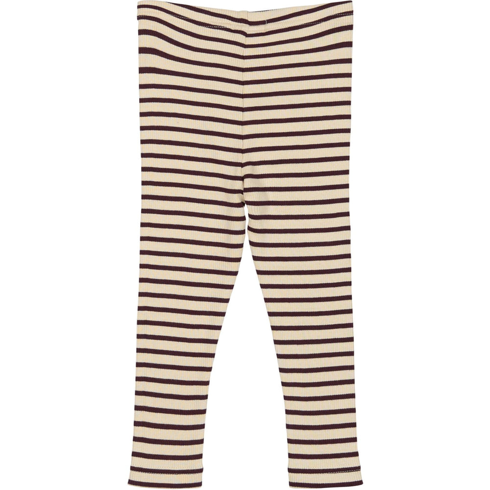 Køb Petit Piao Dark Grape/off White Legging Modal Striped