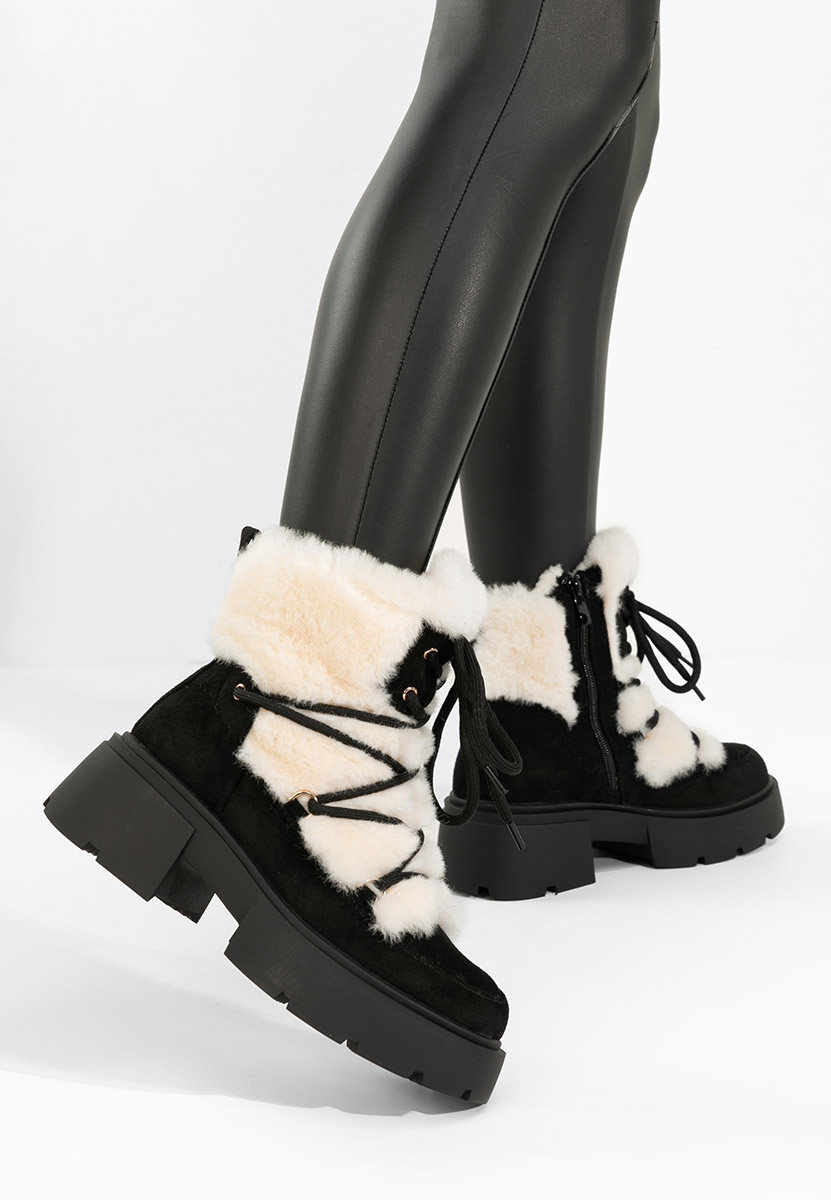 Bottines doublées femme noires Aslyn