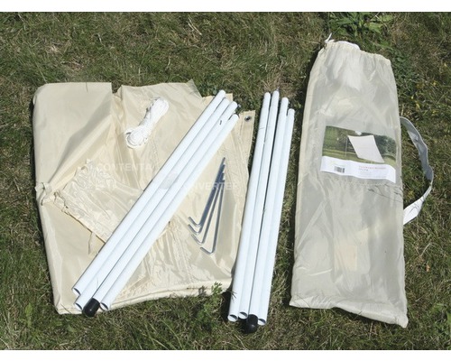 Camping Leisure Parasol Vierkant met Accessoires Ivoor 2,5x3 m