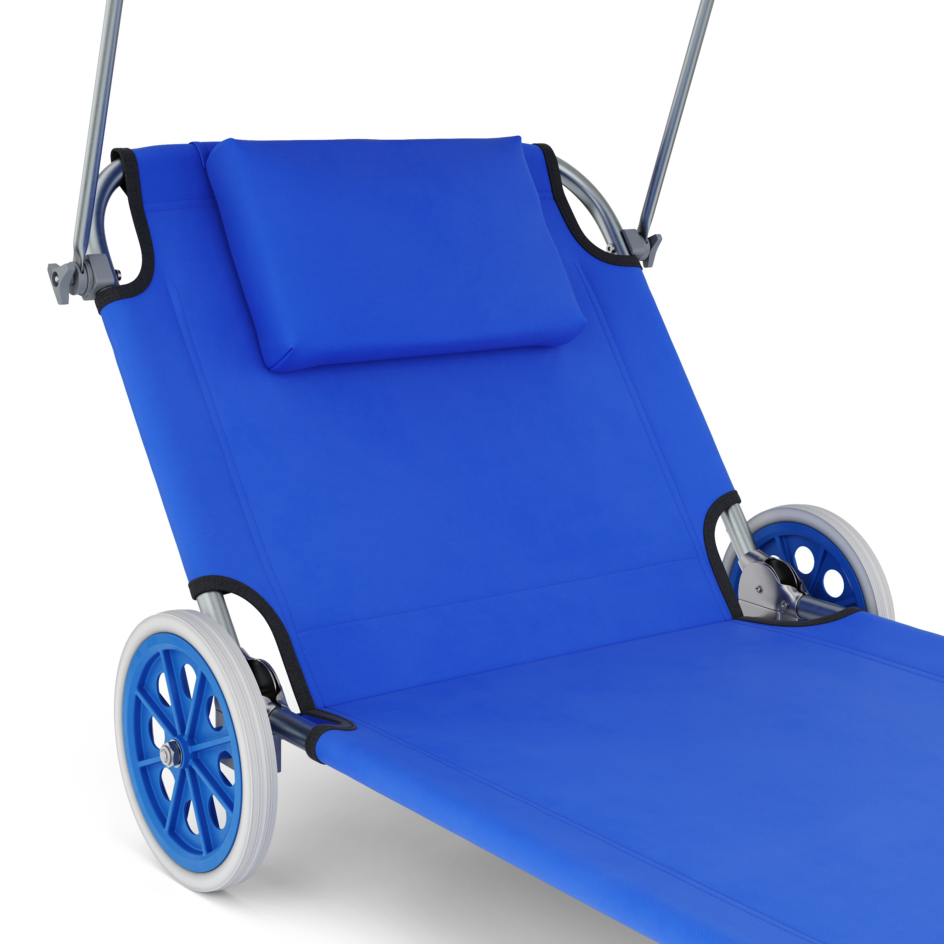 Liegestuhl SALINE mit Rollen blau