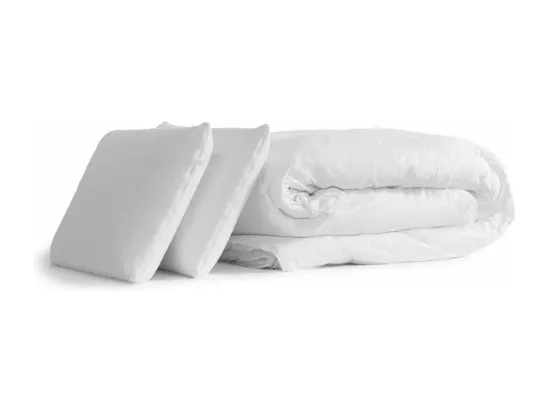 Pack matelas REGEN 180x200 + double sommiers noir 90x200 + Couette + 2 oreillers
