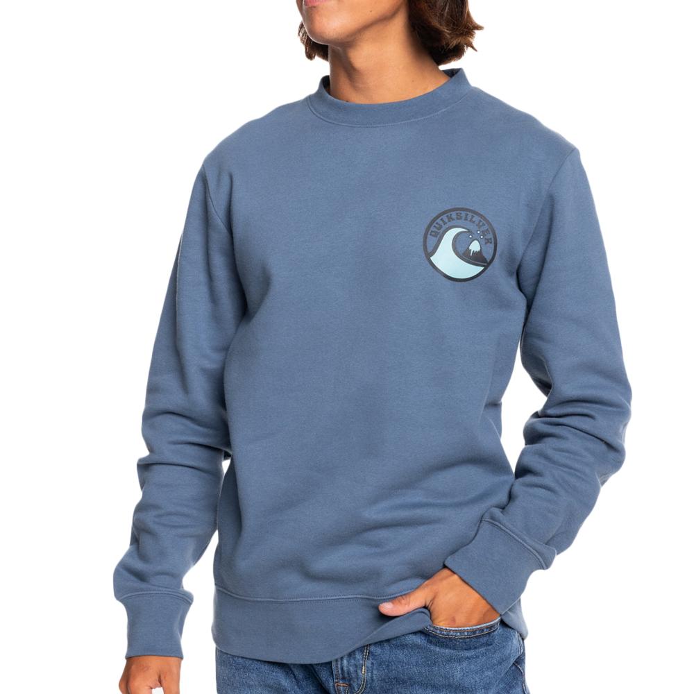 Quiksilver Sweat Bleu Homme Quiksilver Crew Injection