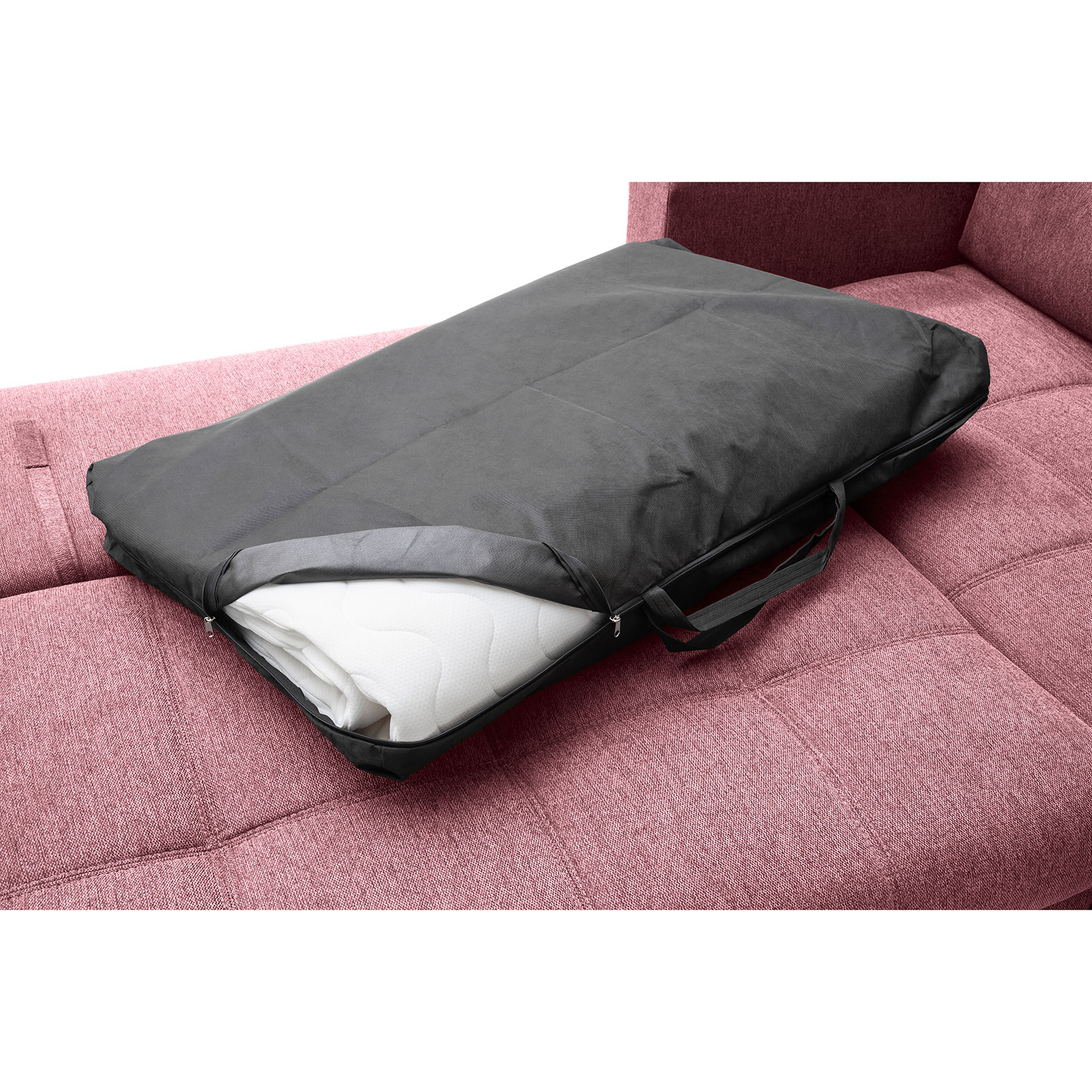 Ecksofa - burgundy - Boxspringaufbau - Dauerschläfer