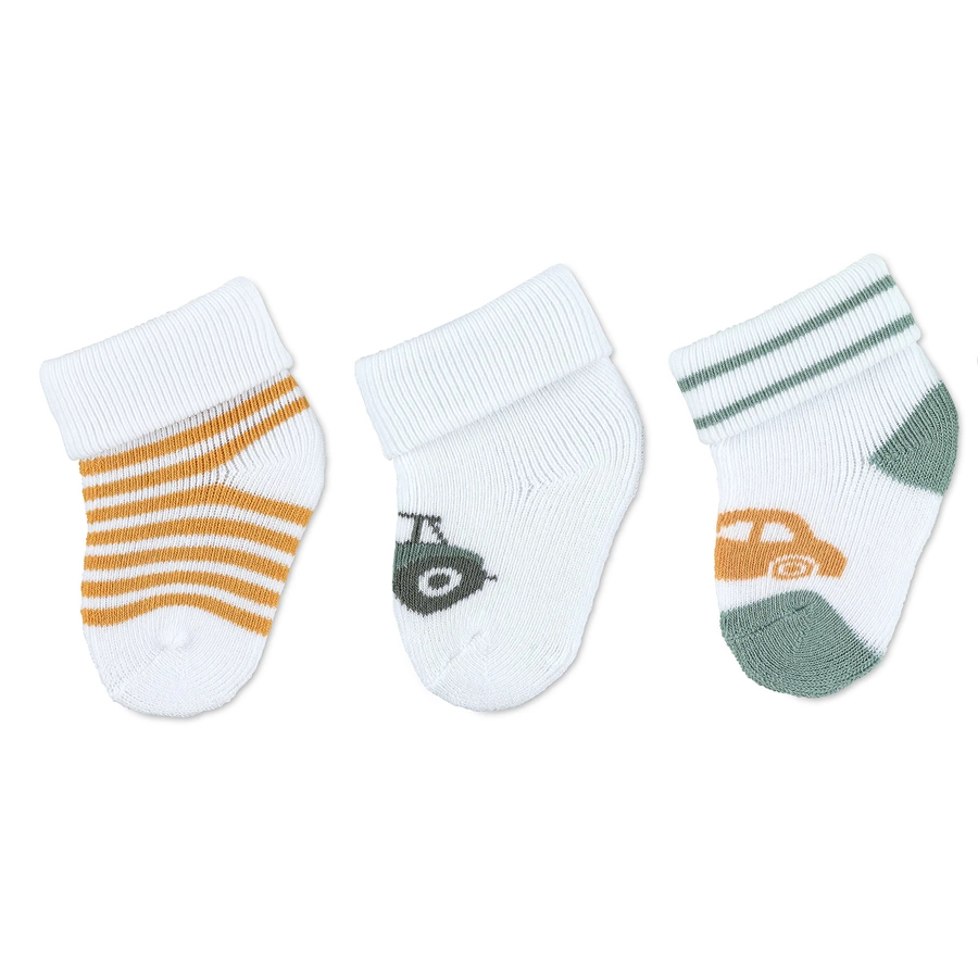 Sterntaler Erstlingssöckchen Fahrzeuge, 3er-Pack weiss