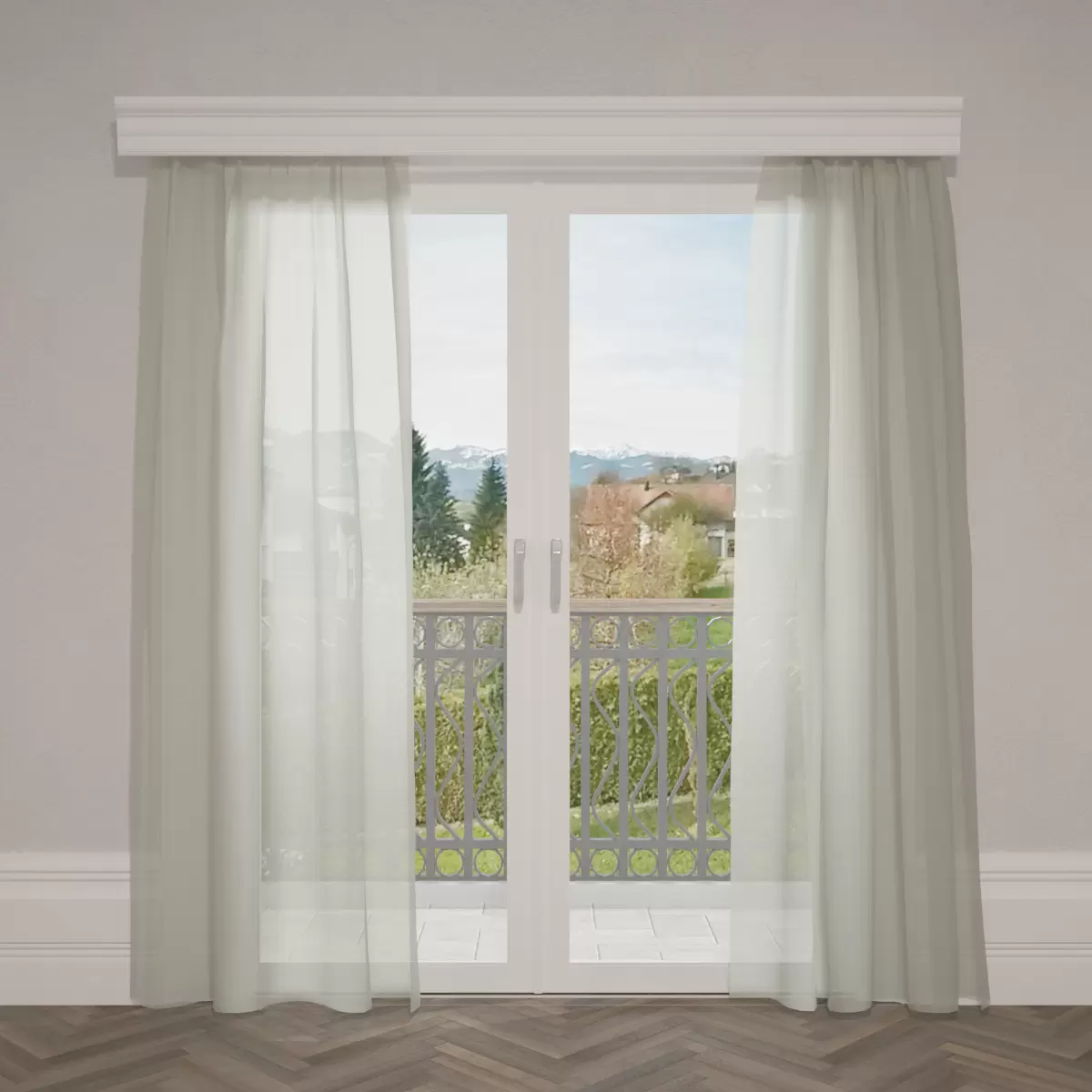 Tagvorhang Voile grün