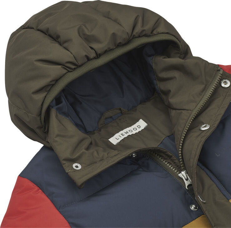 Liewood Palle Puffer Down Jacket Army brown multi mix