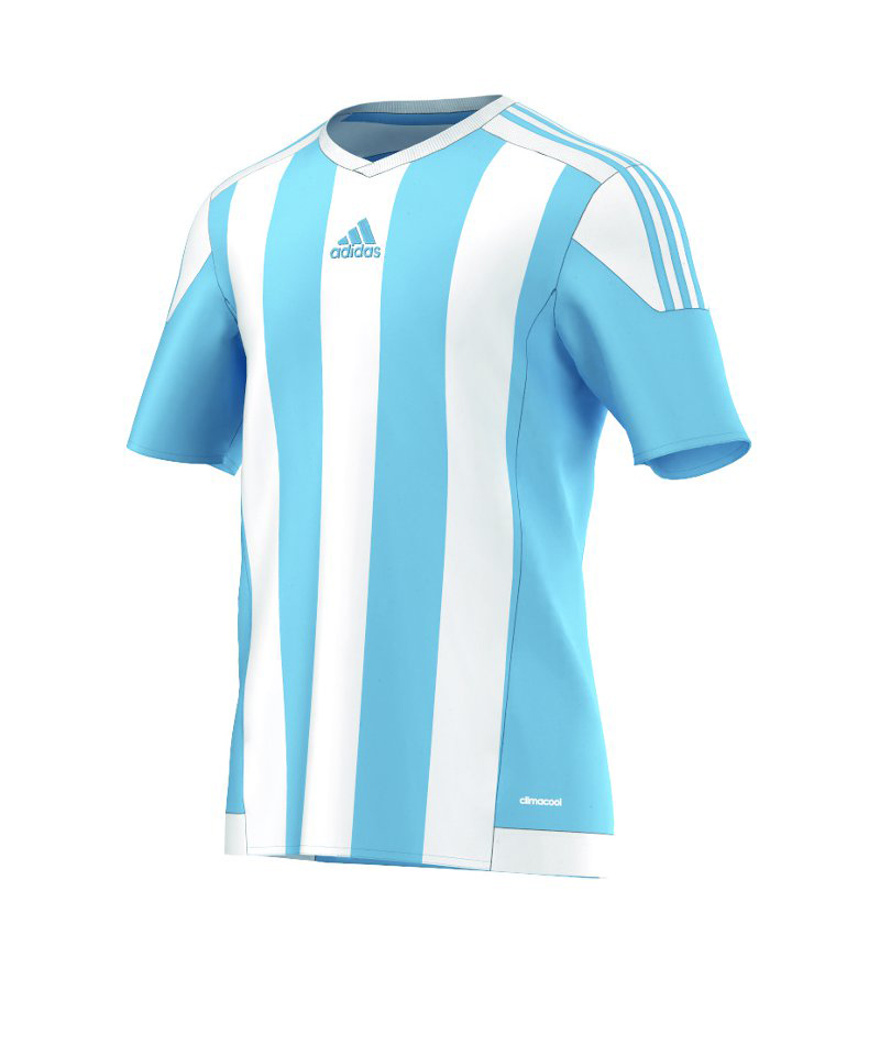 adidas Striped 15 Trikot kurzarm Kids Hellblau