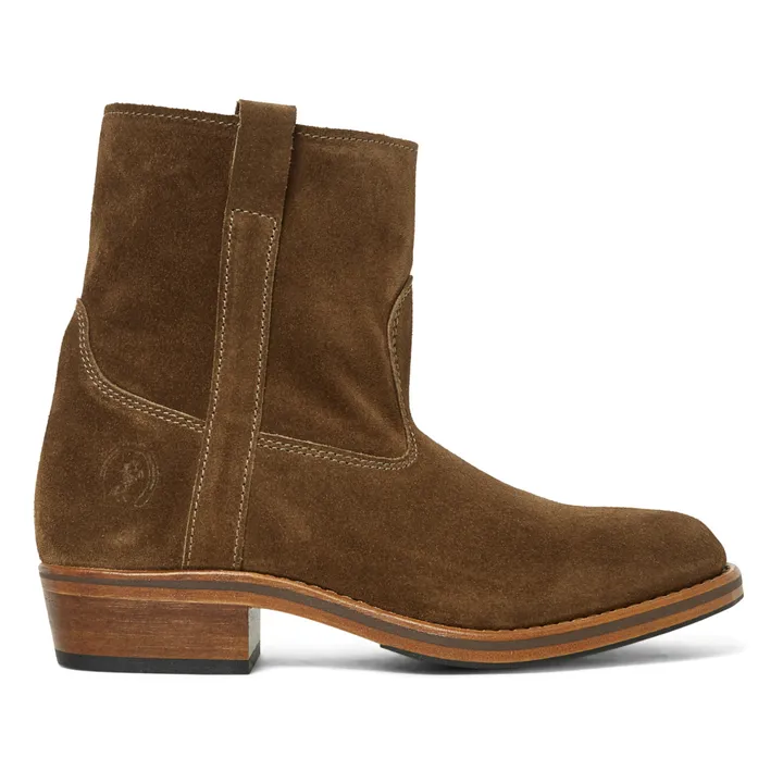 La Botte Gardiane Bottines Tiers Gardian Cuir Velours | Taupe