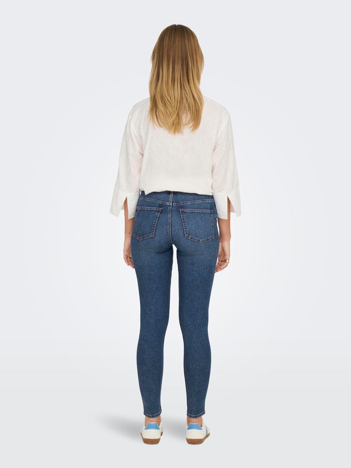 JDYMOON Hohe Taille Skinny Fit Jeans Medium Blue Denim