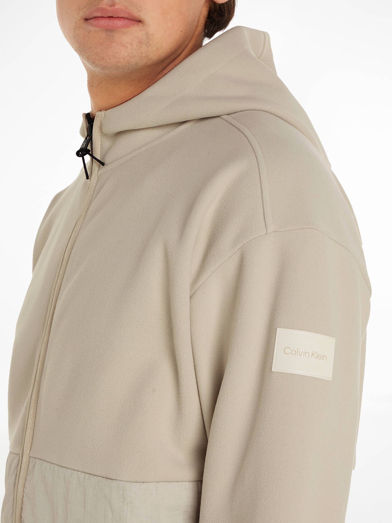 CALVIN KLEIN| Herren Fleecejacke BONDED FLEECE ZIP HOODED JACKET