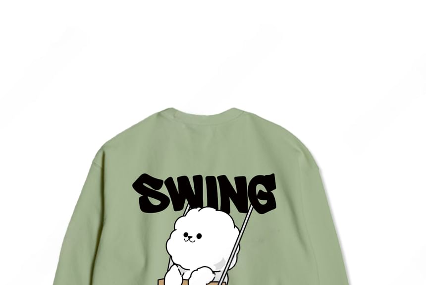 SeoulPop - Losse sweatshirt met hondenprint