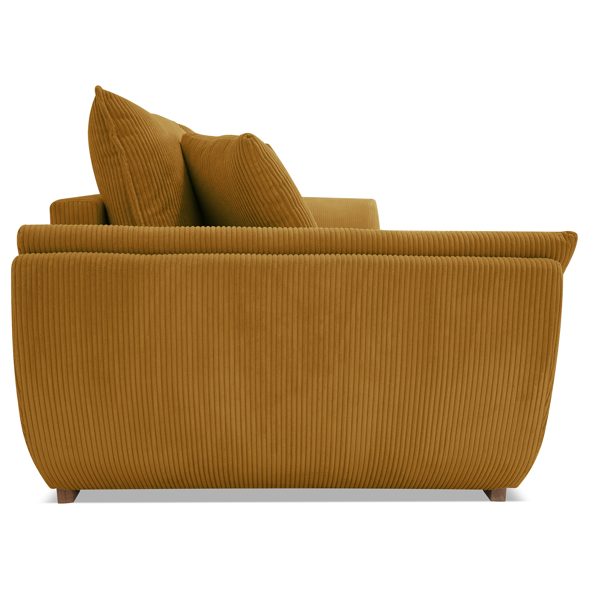 Big Sofa - gold - Cordstoff - mit Kissen