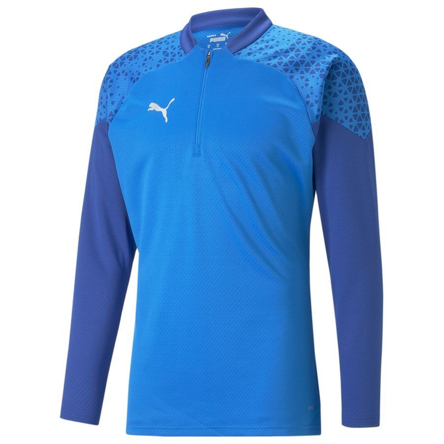 PUMA Maillot d'Entraînement teamCUP Fermeture Éclair 1/4 - Bleu
