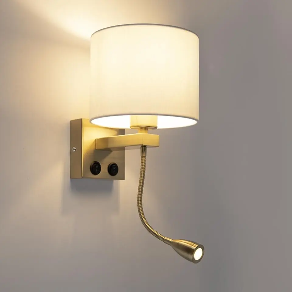 Qazqa wandlampen brescia combi wit e27