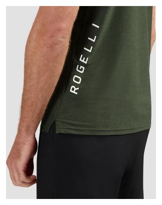 Maillot Manches Courtes De Running Rogelli Essential Vert Homme