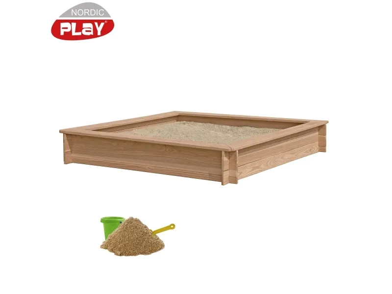 NORDIC PLAY Sandkasse lærk 150 x 150 cm inkl. 240 kg sand (805-734)