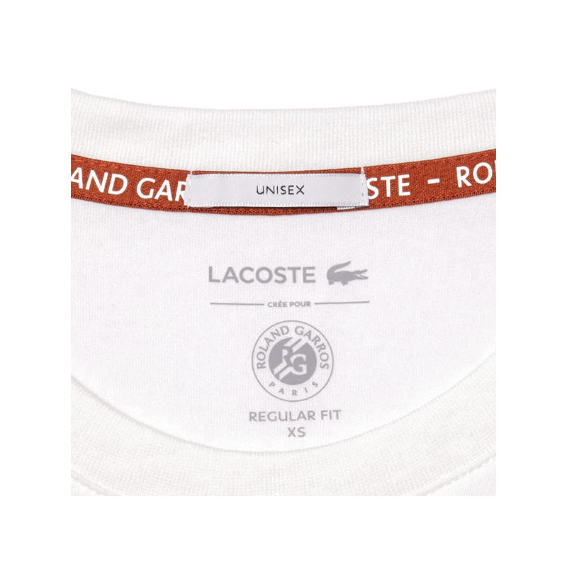 Tee-shirt Lacoste Roland Garros Ultra Dry blanc
