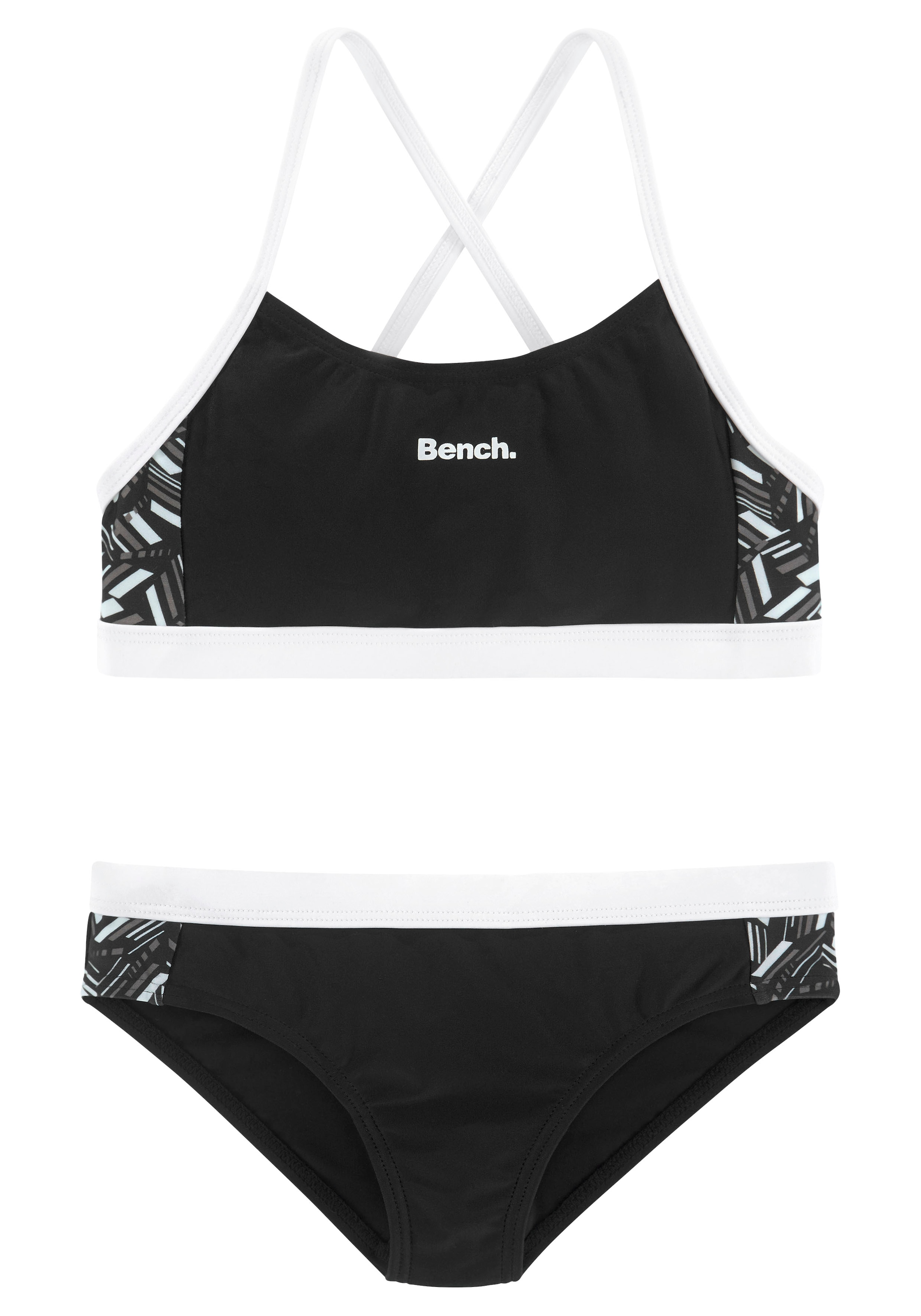 Bench. Bustier-Bikini , mit geometrische bedruckten Einsätzen