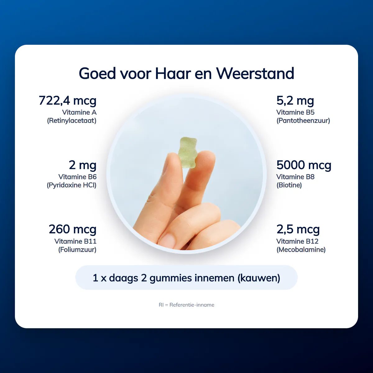 Haar Vitamines Gummies Suikervrij