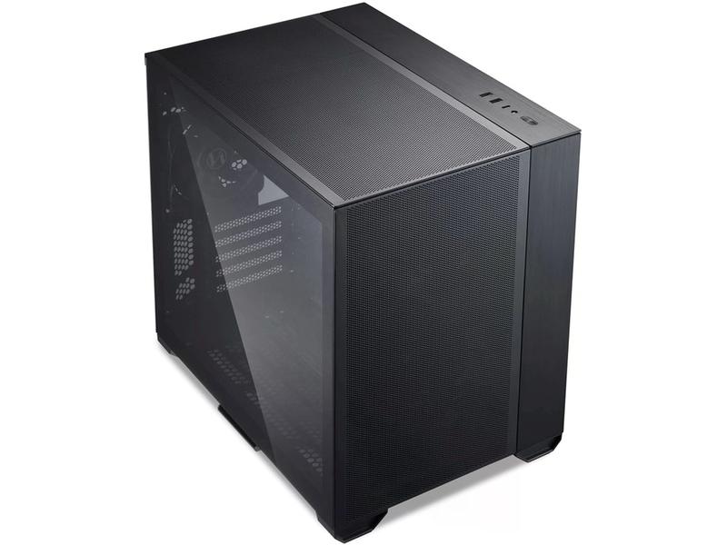 Lian Li PC-Gehäuse O11 Air Mini Schwarz Schwarzer Midi-Tower mit modularer Rückwand und Sichtfenster