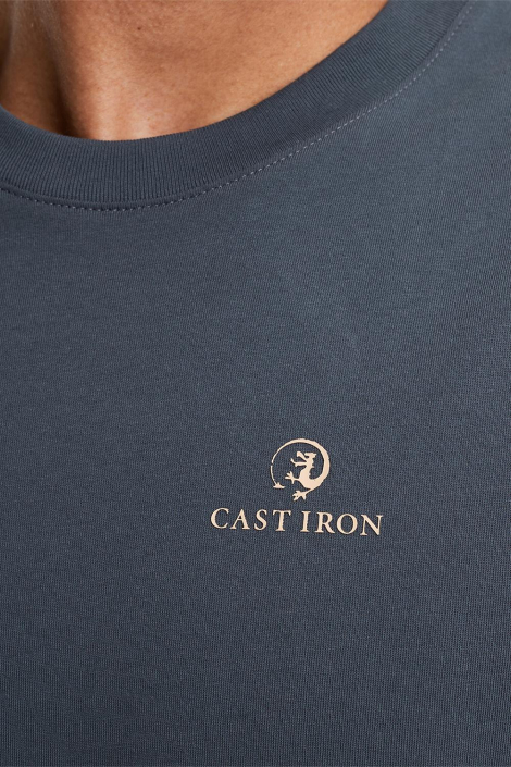 Cast Iron blauwe heren t-shirt