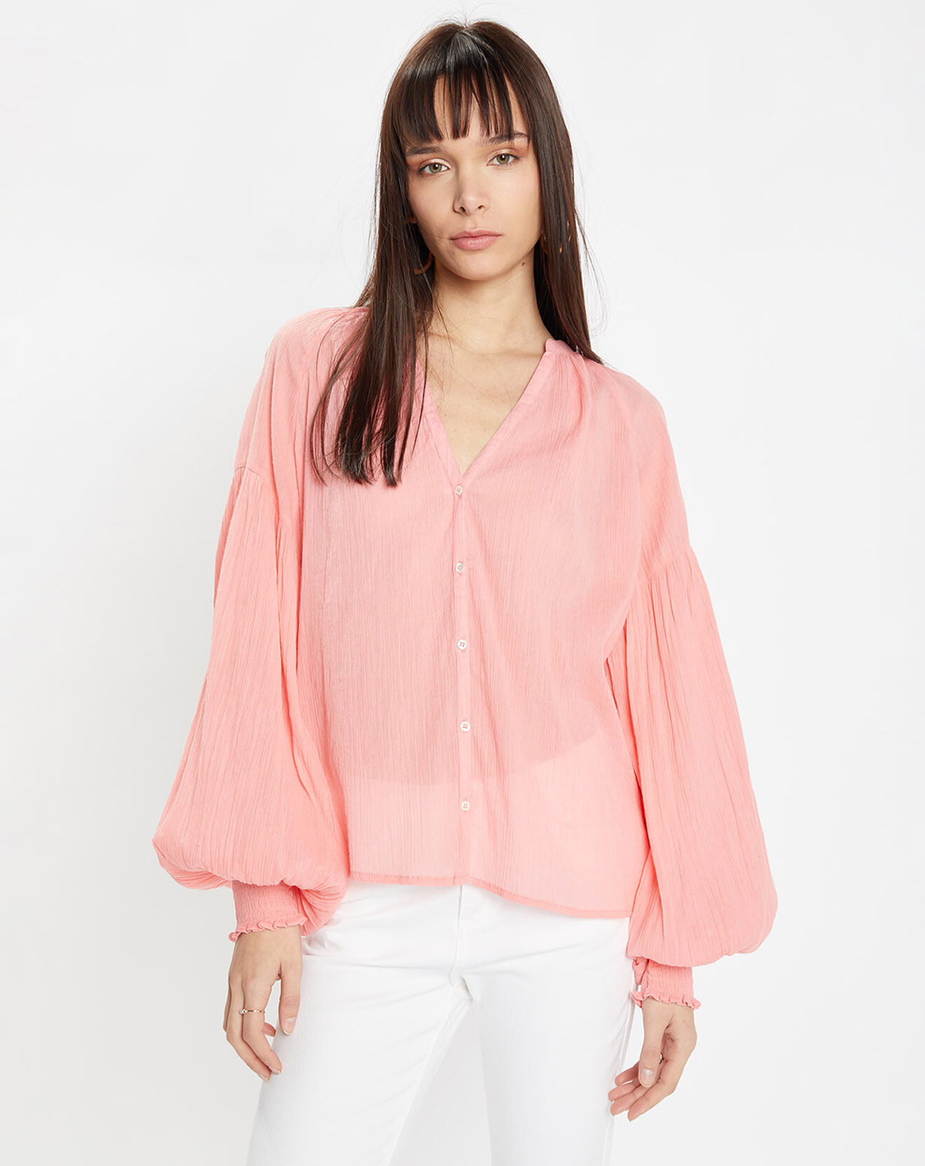 Galeries Lafayette Chemise Ethan ample rose