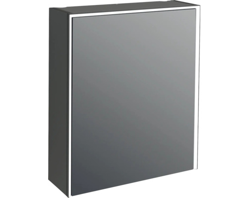Jungborn QUATTRO SEDICI NOVE spiegelkast, 60 x 20 x 70 cm, matzwart, 1-deur, LED, IP44